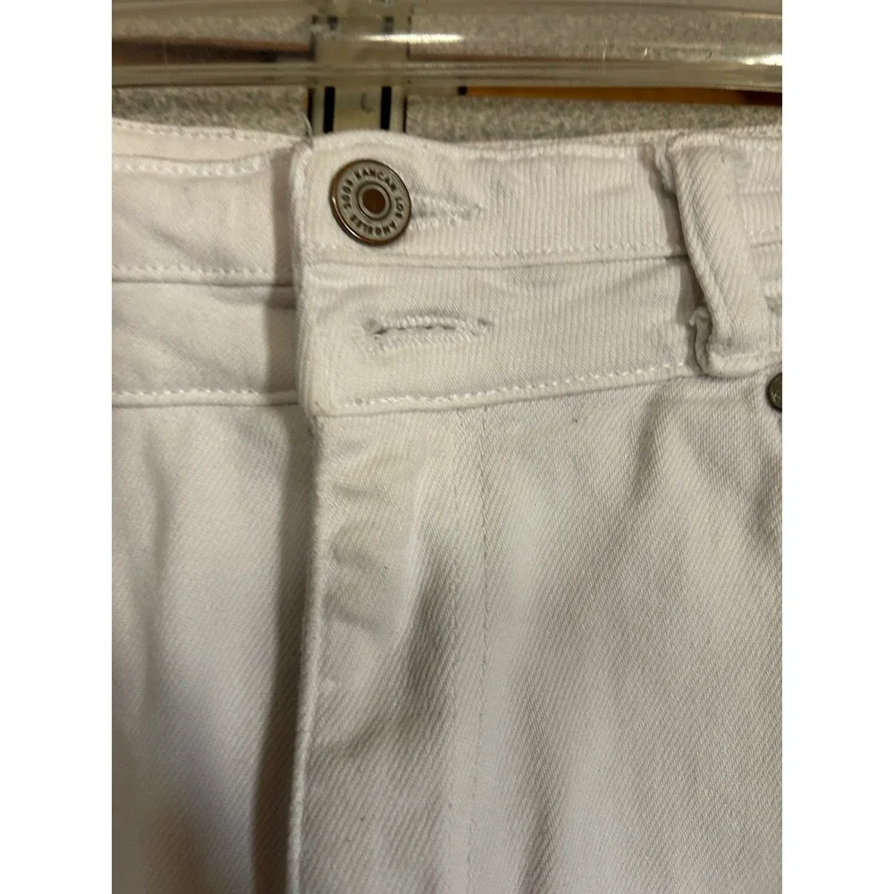 KanCan Womens White High Rise Straight Leg Distressed Hem Jeans KC5217WT Size 29